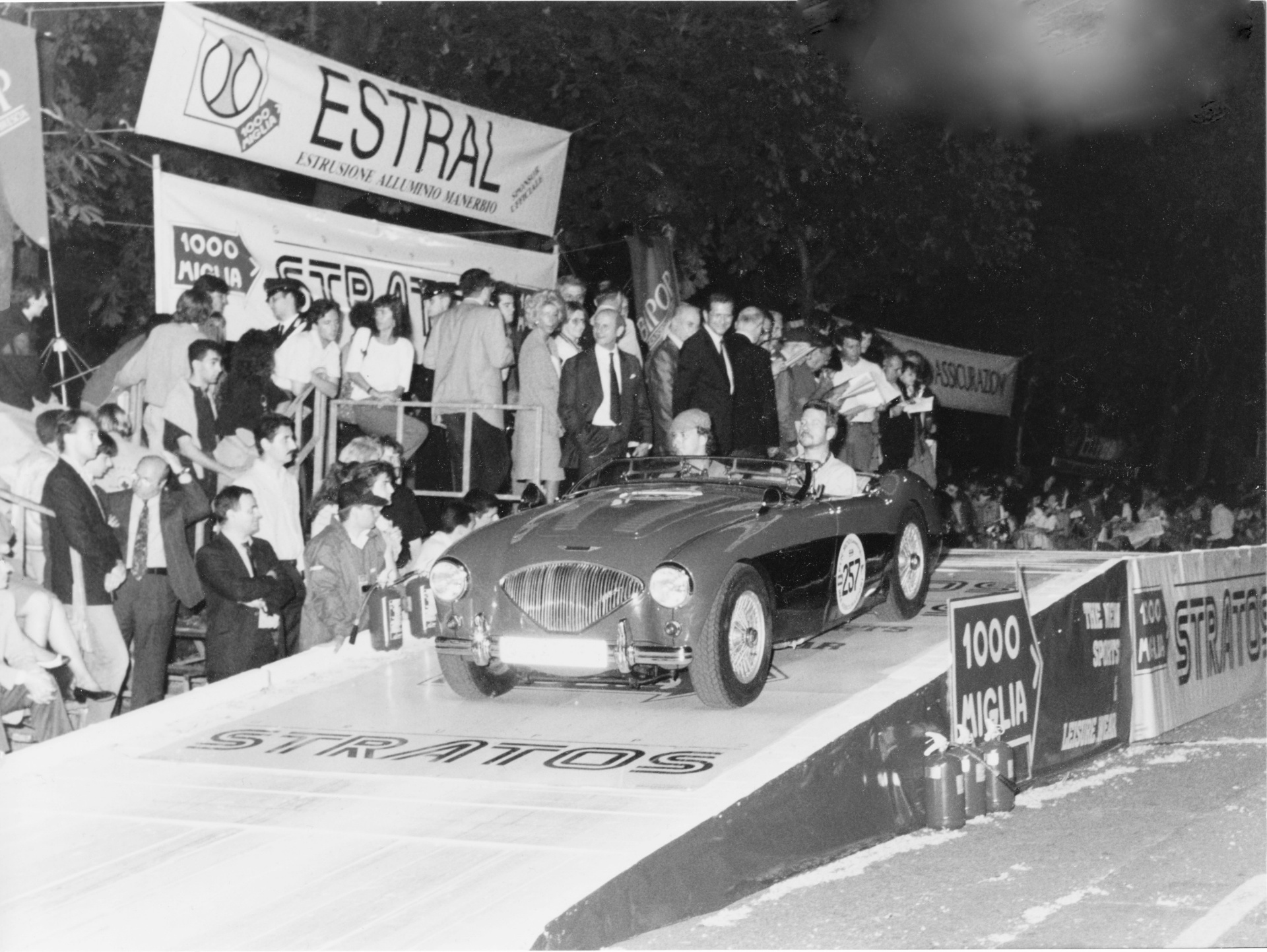 Austin Healey at the Mille Miglia rally — racing photography