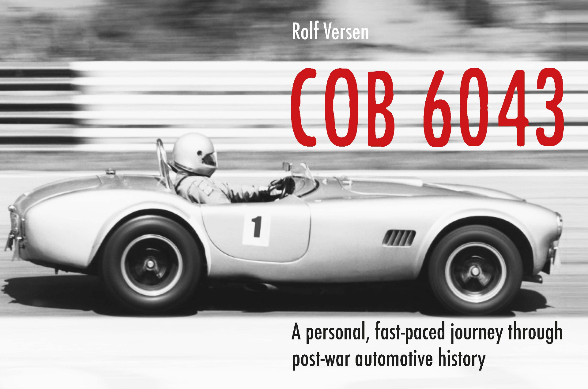 COB 6043 — Book cover featuring the Shelby Cobra race car